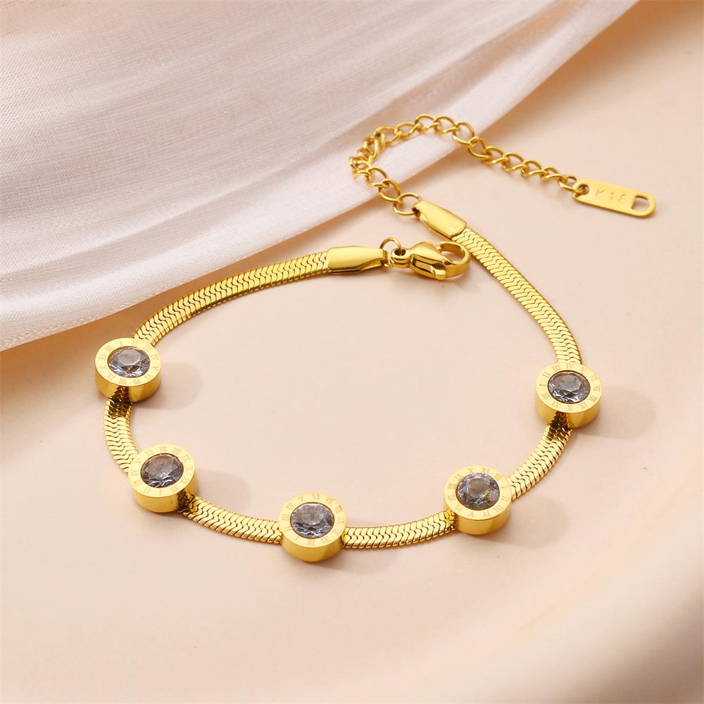 Korean Titanium Steel Four-Leaf Clover Bracelet - Women's Fashion, Versatile & Non-Fading Jewelry