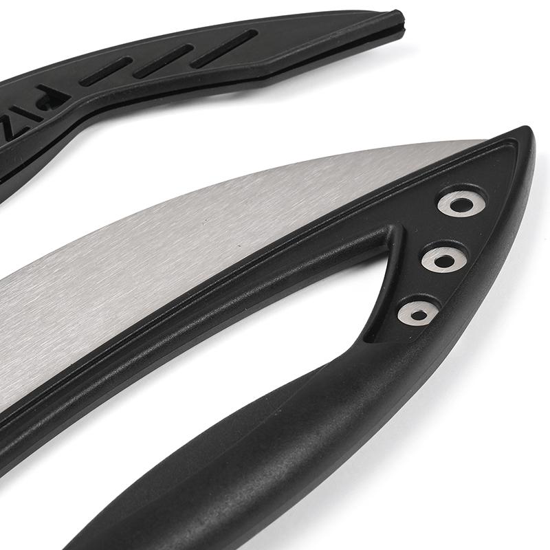 12'' Nerezový kráječ na pizzu Půlkruhový Velký Multifunkční Nůž na krájení pizzy s krytem čepele Kuchyňský pekařský nástroj