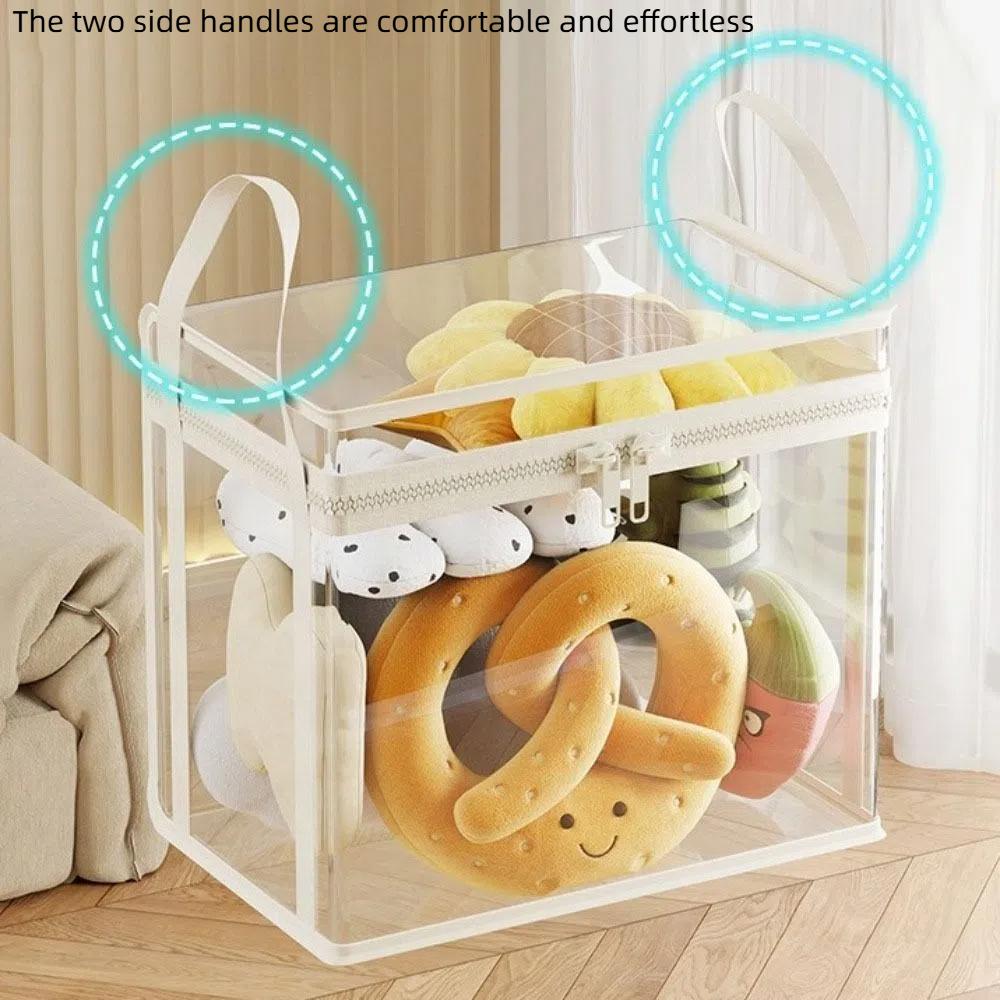 Large Capacity Stuffed Toy Storage Box PVC Plush Toy Storage Bag Doll Organizing Bag  Children
