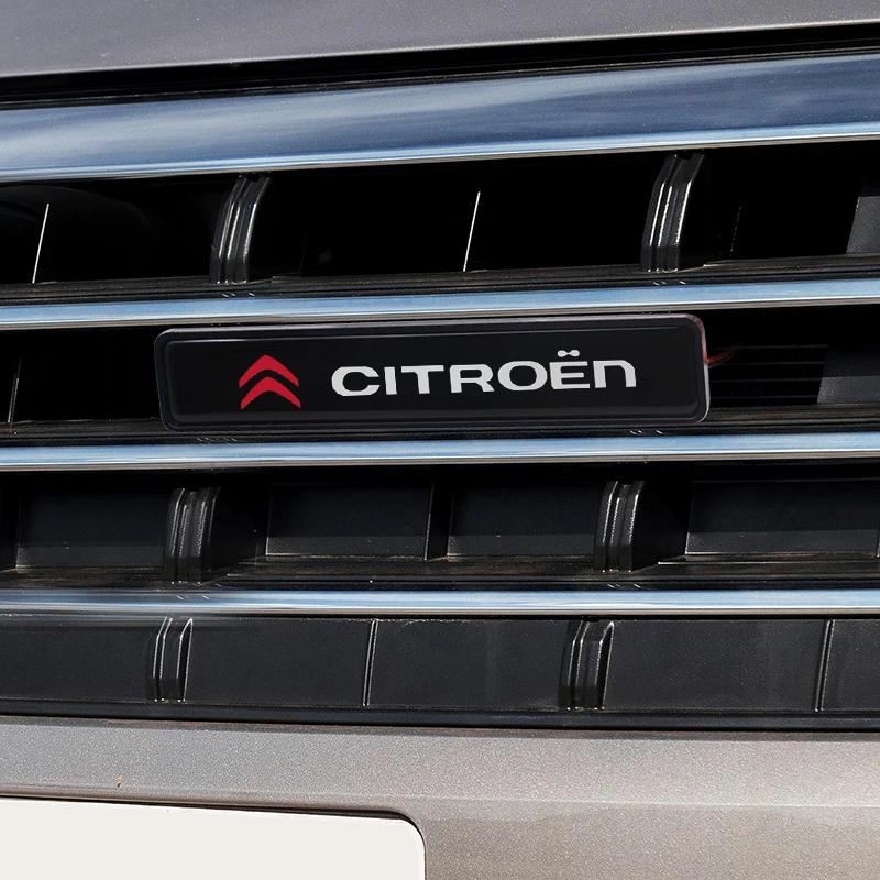 Car Front Hood Grille Emblem LED Light Grill Decorative Light Car Styling For Citroen C1 C2 C3 C4 C5 C6 C8 C4L DS3 DS4 DS5LS DS6 aos123