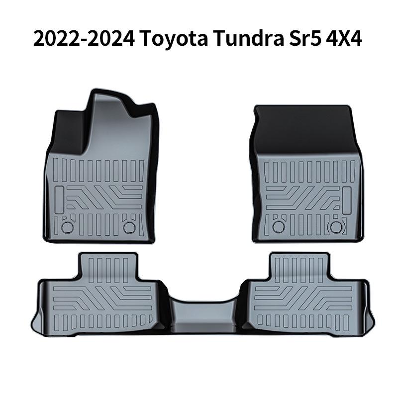TPE All-Weather Odorless Floor Mats for 2022-2024 Toyota Tundra SR5 4x4