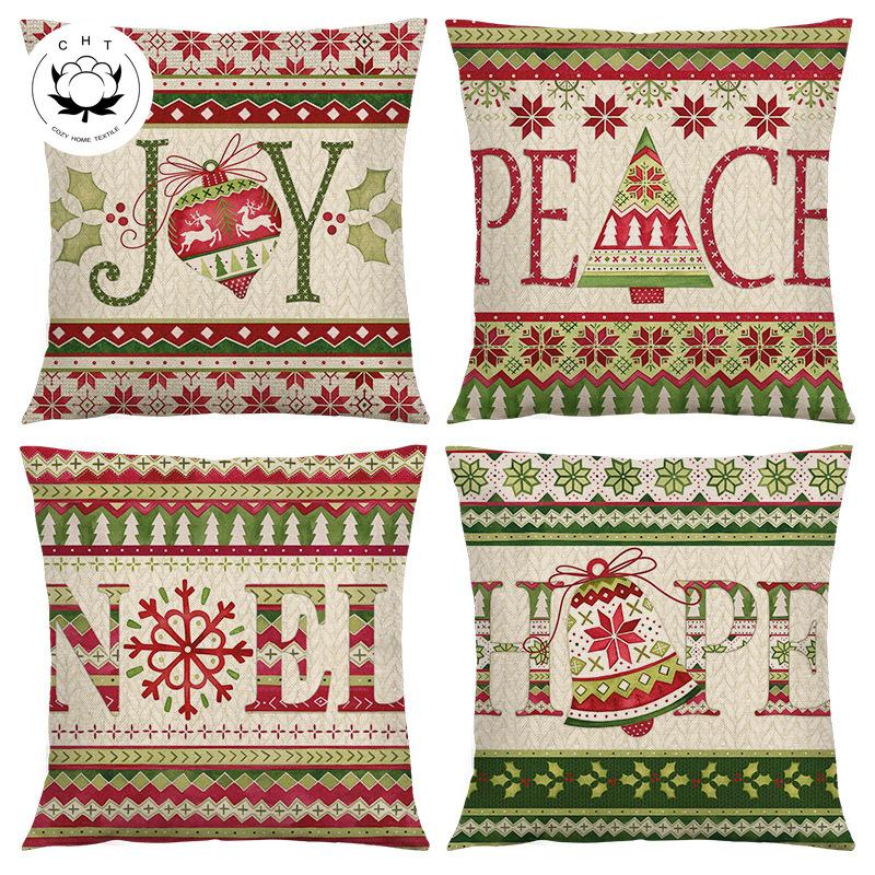 

Рождественский принт наволочка с узором для дома, гостиной, дивана, спальни, украшение, наволочка, автомобильный комплект, наволочка
