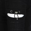 Leeoweeo Zip-Up Long Sleeve T-Shirt (Black)