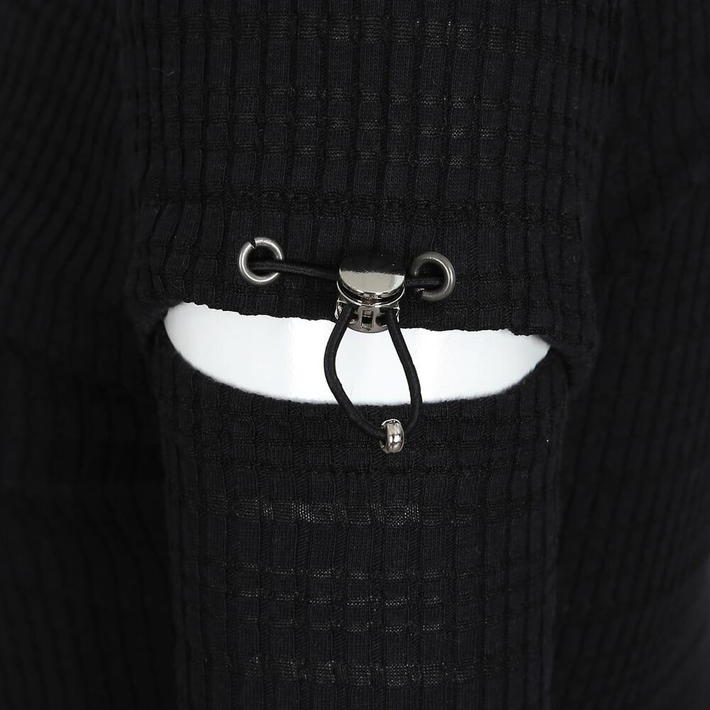 Leeoweeo Zip-Up Long Sleeve T-Shirt (Black)