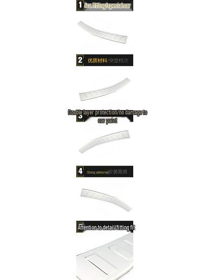 GLK300 Rear Guard Plate: Stainless Steel Tailgate Trunk Protection Pedal Accessory