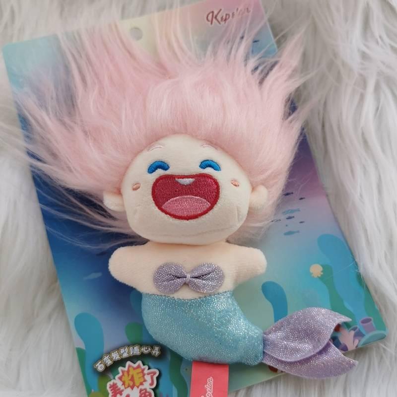 

Мультяшная плюшевая игрушка в виде русалки из пушистой ткани для девочек и детей в подарок розовый