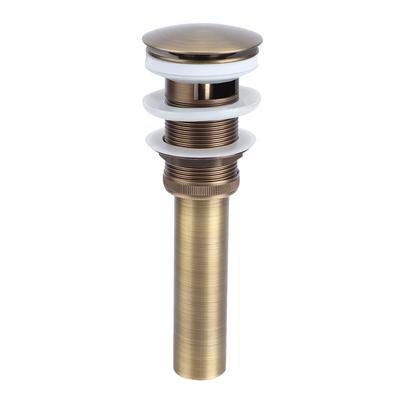 Press Type Elegant Style Brass Basin Popup Drain Stopper with Overflow Bathroom Accessory