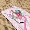 Ręcznik Plażowy Flaming Kwiaty 150X70 Cm Kąpielowy Dla Dzieci Basen
