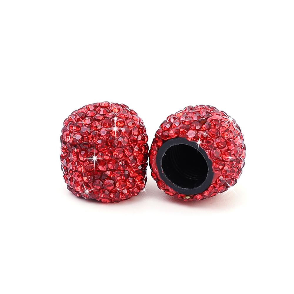 Tire Rhinestone Decor Valve Caps Diamond Bling Bling Shiny Wheel Valve Dustproof Cover Car Motorcycle Tyre Accessories