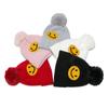 Autumn and Winter New Wool Hat Fleece Thickened Warm Cold Hat Casual Versatile Smiley Face Knitted Hat Women