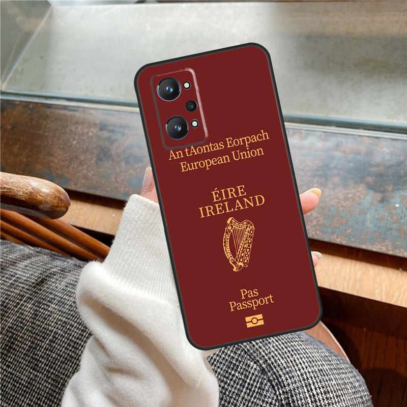 Irish Passport Ireland Flag Case For Realme 11 12 13 14 Pro Plus C53 C55 C51 C25 C63 C61 C65 C67 C71 C75 GT6 GT7 15 Pro