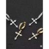 Fdk Cross Zircon Earrings for Men 2026 New Popular High-End Versatile Earrings with a Sense of Style and Trendiness