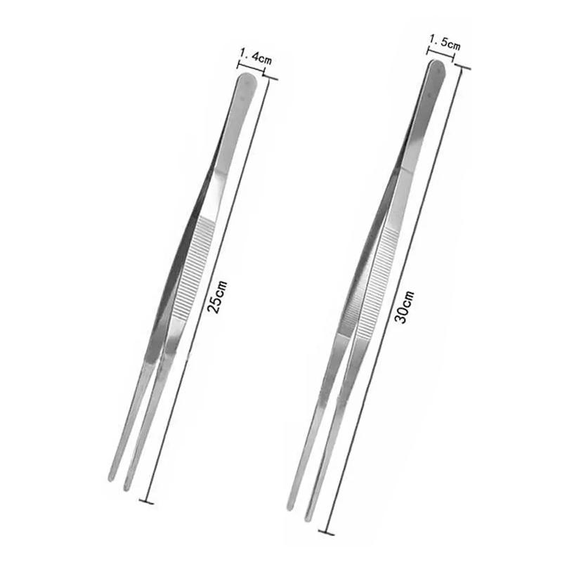 Stainless Steel Food Tongs Barbecue Tongs BBQ Clip Kitchen Clamp Cooking Tweezers Grill Pliers Kitchen Accessories CFQJ006