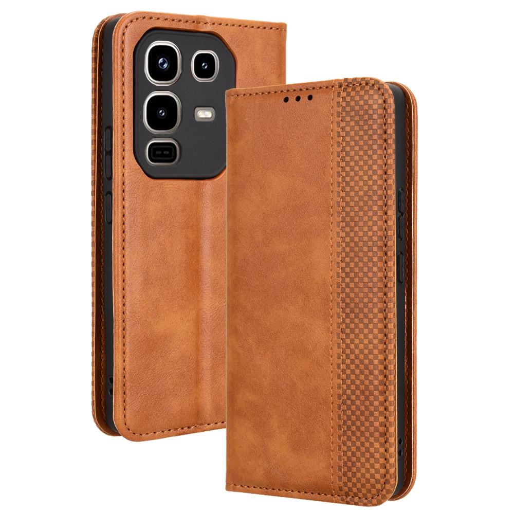 Etui z klapką do Infinix Note 50 Pro 4G Skóra PU Ochrona całego ciała [Flip Vintage Leather] Wytrzymałe Retro Etui na Telefon