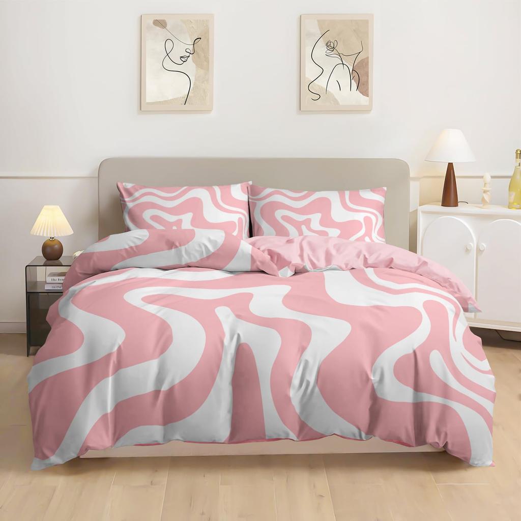 Black Plus White Striped Quen Sized Dimensions Soft Duvet Cover, Stylish Soft Warm Soft Duvet Cover, Suitable For Men Plus Women Bedrom Soft Duvet