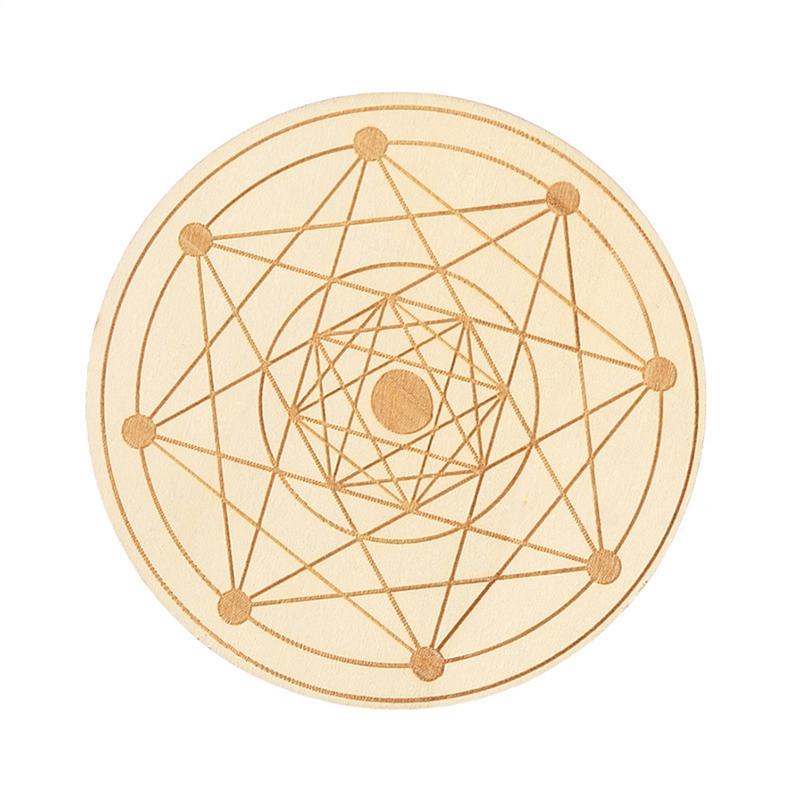 Wooden Coasters For Drinks 10x Creative Geometric Pattern Drink Coasters Unique Wooden Cup Mat Heat Resistant Tabletop