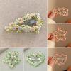 Hairpin Crocheted Pink Flower Decor Star Heart Design Firm Non-Slip Clip Bangs Side Hair Clip Party Hair Accessories