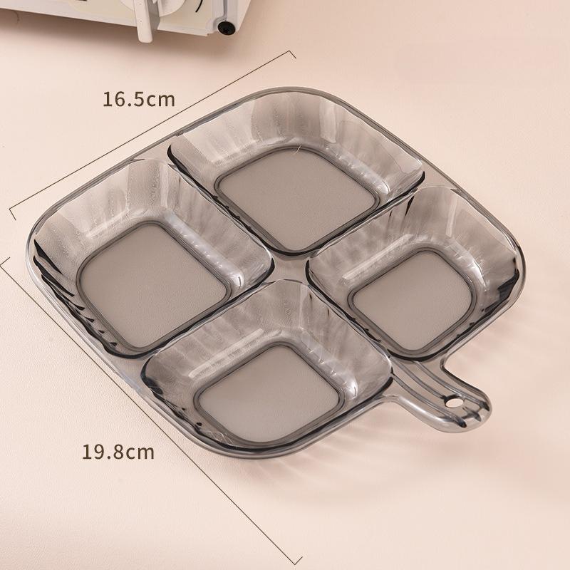 1 PC Compartmentalised Vegetable Tray Ingredient Storage Tray with Onion Ginger and Garlic Soy Sauce Dish Sauce Dispenser серый