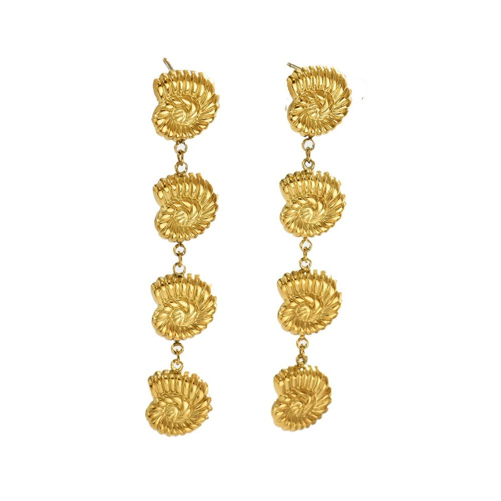 

Длинные серьги-подвески в океанском стиле, металлические подвески для ушей, модные серьги-ракушки, женские