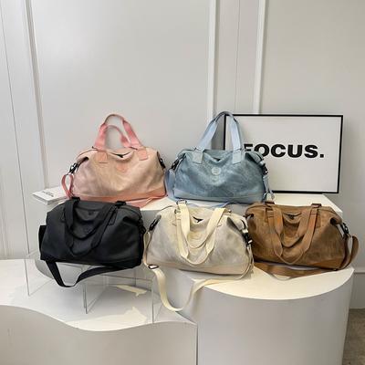 Fashion Trend Women's Retro Travel Bag Korean Version Single Shoulder Oblique Span Yoga Bag Large Capacity Leisure Sports Fitness Bag