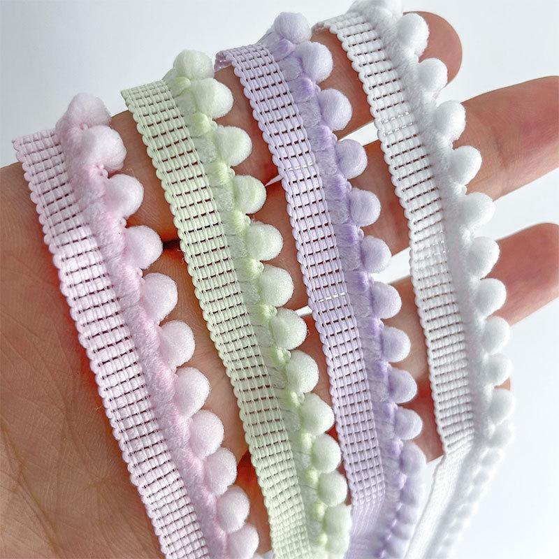 Kolorowe Nierozciągliwe Kuleczki Wełniane Taśma Koronkowa Kule do Kąpieli Ręcznie Robione DIY Akcesoria do Włosów Odzież Tekstylia Domowe Akcesoria Dekoracyjne Dekoracja Domu