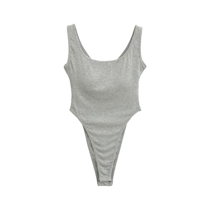 

Za2025 Summer New Product Women clothes Gyaru With Chest Pad Beauty Back Attack Back Design Sense Outer Wear Vest Top Melange gray L