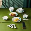 WD Guofeng Landscape 22-Piece Ceramic Dinnerware Set