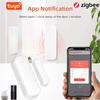 Tuya ZigBee Door Window Sensor Smart Life APP Magnetic Alarm Detector Real Time Home Security Open Close Monitoring Alexa Google