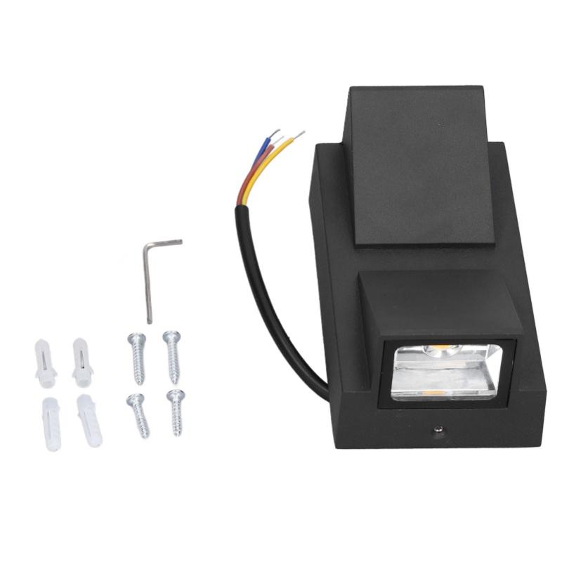 Outdoor LED Waterproof Exterior Wall Light 12W AC85-265V Up Down Double Head Garden Light