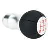 Arenbel Car Shift Leather and Aluminum Universal for Manual and Automatic Silver Knob, 5-Speed, Alloy, 8.9cm, Vehicles,