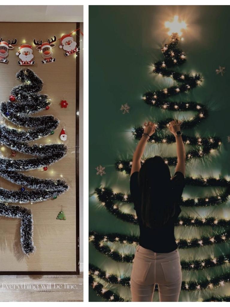 10m Dark Green Tinsel Ribbon & Feather Boa Christmas Tree Ornaments Set