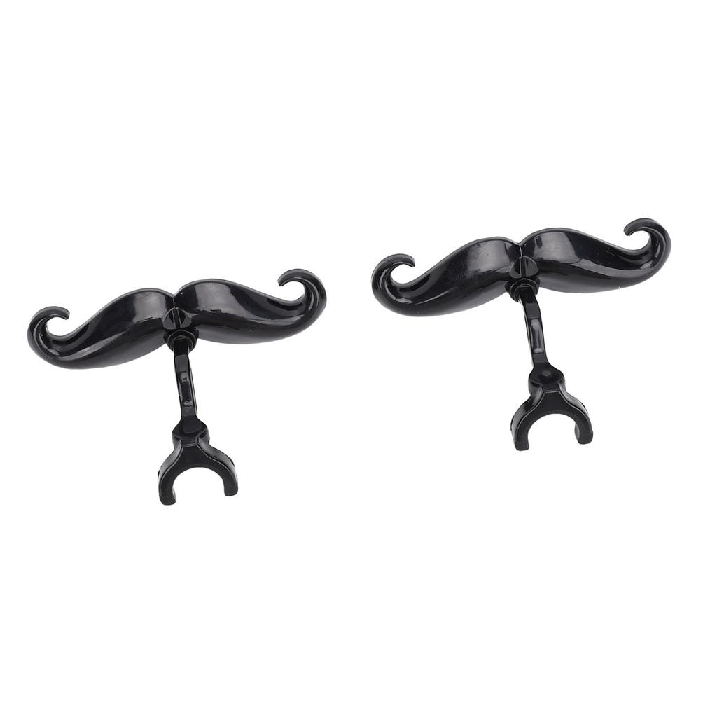 2 Pcs Trombone Clamp On Mustache Funny Plastic Euphonium Mouthpiece Mustache for Band Practices