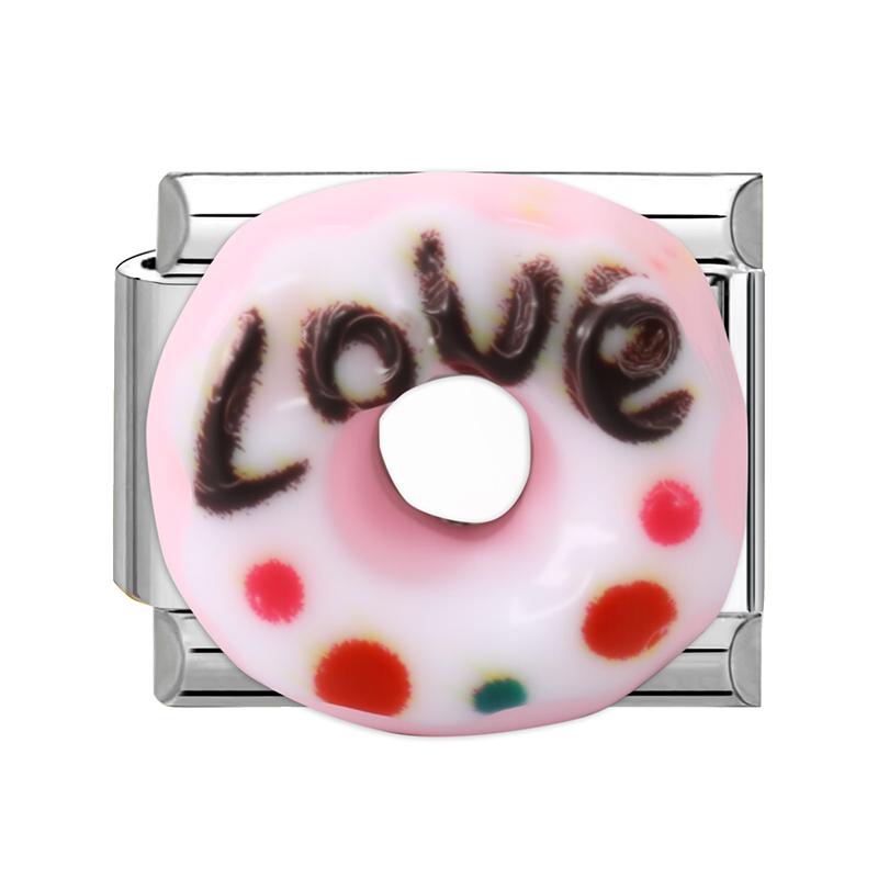 Colorful Crystal Candy Love Rose Flower Tulip Butterfly Fit 9mm Italian Charms Bracelet Stainless Steel Jewelry DIY Making Gifts