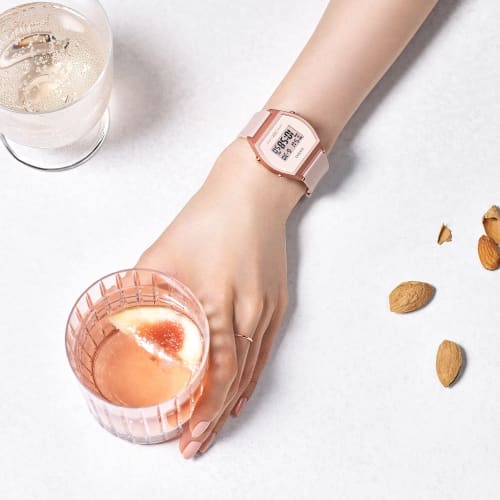 CASIO Standard Digital Ladies Girls Watch LW-204-4A No Presentation Box Pink Beige x Rose Gold Overseas Model