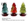 Outdoor Garden Decor for Bird Watchers Stained Glass Hummingbird Feeder, Christmas Tree Shaped Colorful Feeder Yard Hanging Waterer Patio Decoration