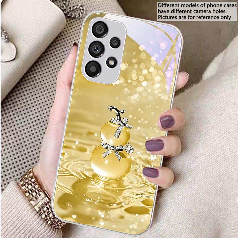 

Подвеска из белого нефрита в форме тыквы Для Samsung S8 S9 S10 20 U ltra S21 Pro S22 Plus S23 FE S24 Ultra 22 S25 Edge S25Ultra Стеклянный чехол для телефона Galaxy S8