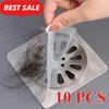10PCS Disposable Shower Drain Hair Catcher Mesh Shower Drain Covers Floor Sink Strainer Filter Hair Stopper For Bathroom Kitchen