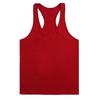 Men's Plus Size Solid Racerback Tank Top - Elastic Cotton Blend for Gym Training