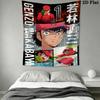 Captain Tsubasa Wall Tapestry Aesthetic Wall Hanging Printed Fabric Blanket Decorative Tapestries for Bedroom Living Room Home Decor