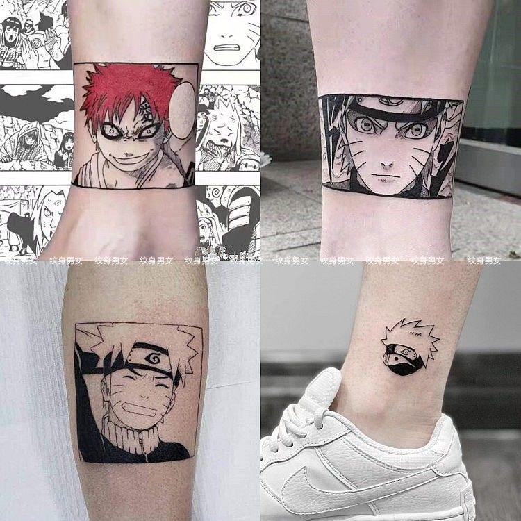 Tattoo stickers waterproof men and women durable Japanese comics anime Naruto Vortex Naruto Kakashi I love Luo