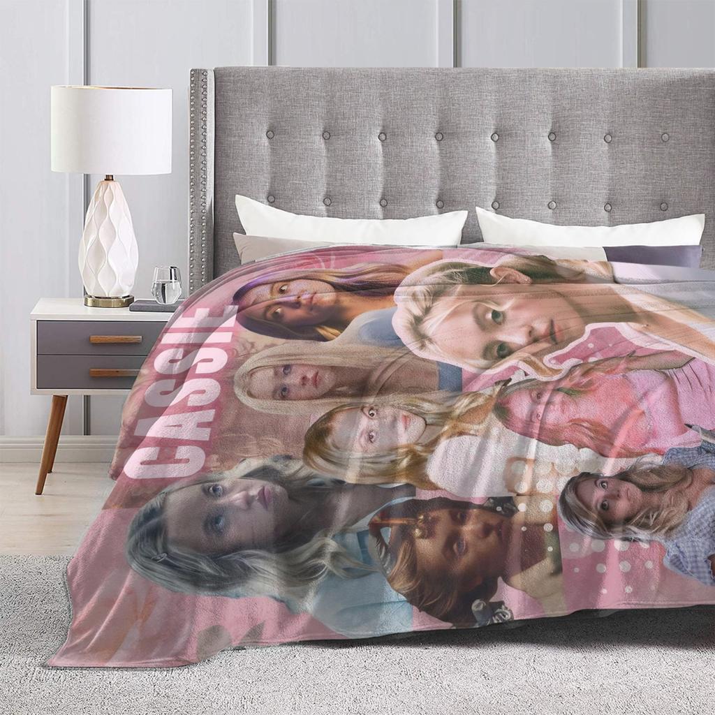 sydney sweeney Flannel Blanket  Super Soft Bedding Throws for Bedroom Picnic Novelty Bedspread Sofa Bed Cover