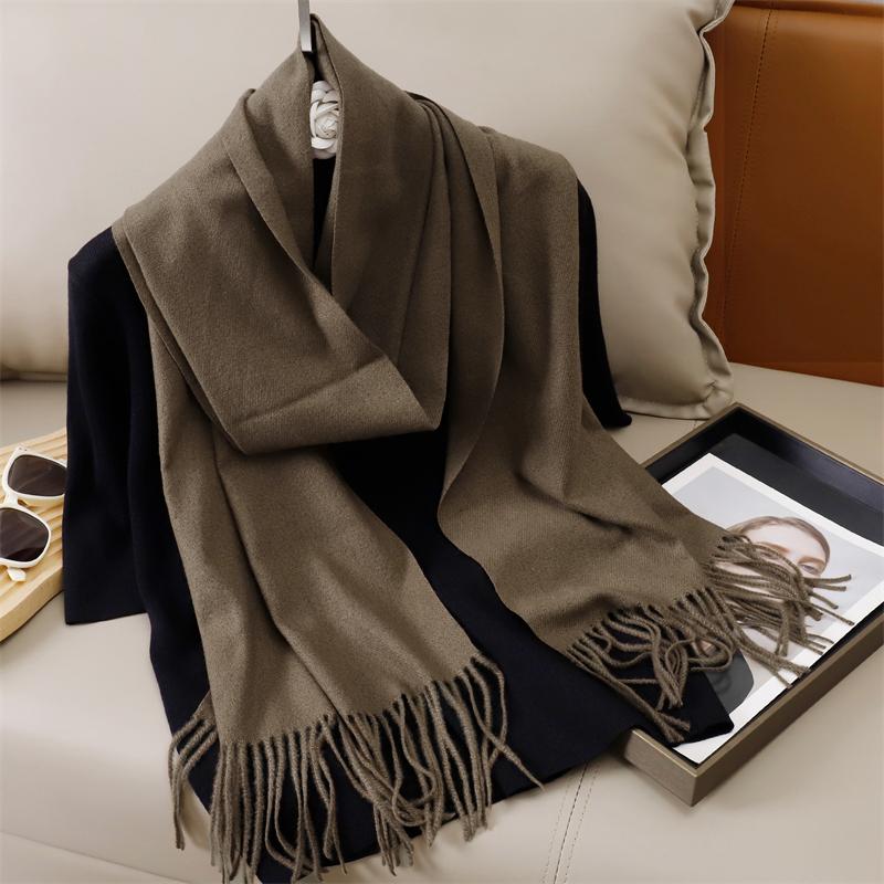 Winter Solid Scarf Women Cashmere Soft Warm Scarves Hijab Female Long Headband Shawl Wrap Bandana Foulard Echarpe Poncho Stoles