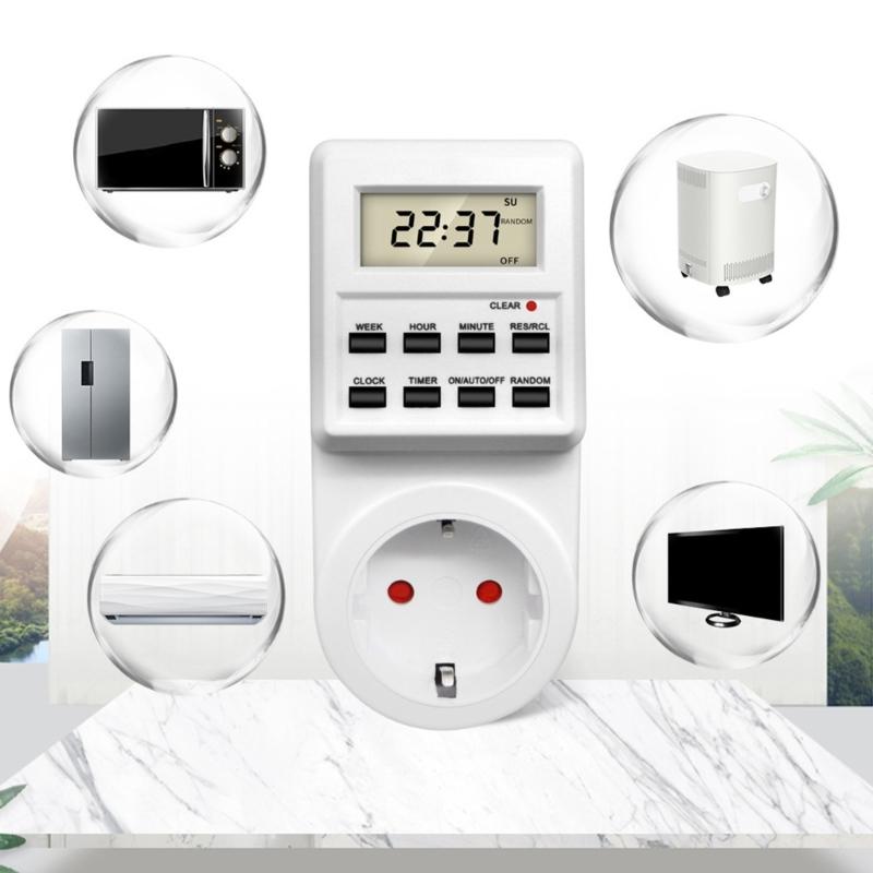 Simple To Use Intelligent Power Socket Featuring Timer Control &Screen For Home Appliance Management Energy Conservation