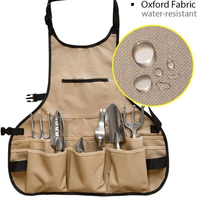 Waterproof Multi-Pocket Gardening Tool Apron Ideal for Mechanics Workwear Outdoor Garden Working Storage