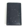 Gucci 625565 GG Embossed Logo 6P Keys with Key Ring  Key Case Leather Black