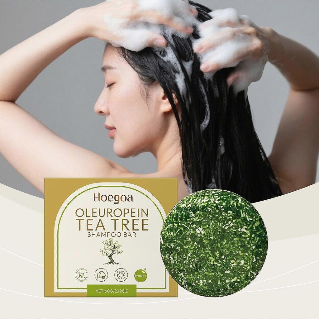 Hoegoa Oleuropein Tea Tree Shampoo Soap, With Plant Ingredients, Cleanses Hair Gently And Nourishes The Scalp