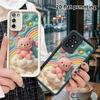 Phone Case: 2D Flat, Suitable for Samsung Galaxy A34 A35 M05 M06 S20 S22 S21 FE Plus 5G Protective Case, Pink Little Bear, Perfect Christmas and Hallo