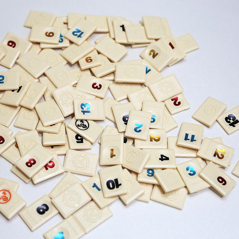 Board Game 4 Racks 106 Rummy Cube Games Family Friends Social Party Tabletop Card