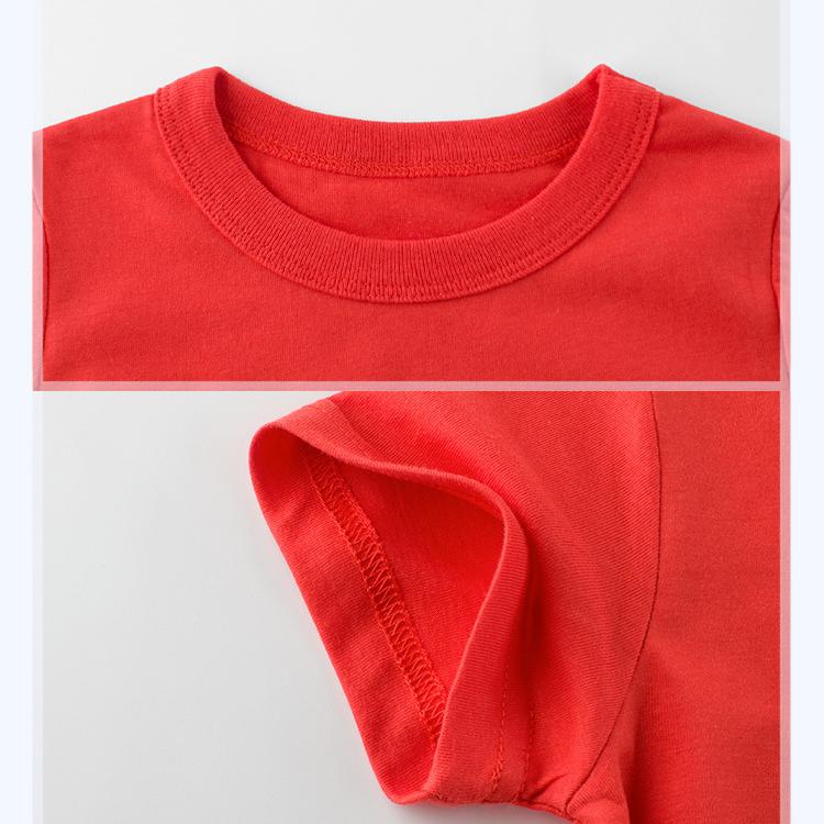 Color Tshirt Shortsleeved Solid Childrens