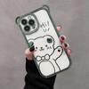 Cute Cartoon Glitter Plating Bear Ear Case For Iphone 13 12 11 14 Pro Max Xs X 7 8 14 Plus Transparent Phone Back Cover